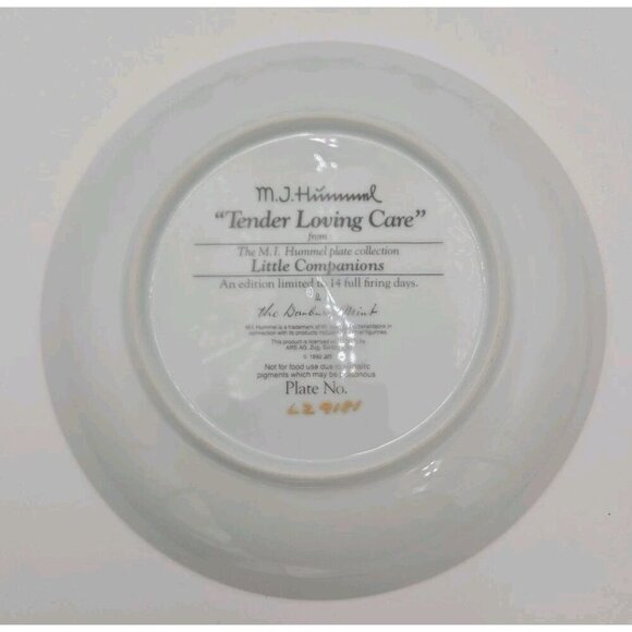 Lot of 3 Hummel Little Companions Plates Danbury Mint 23kt Gold Trim Porcelain - Picture 6 of 8